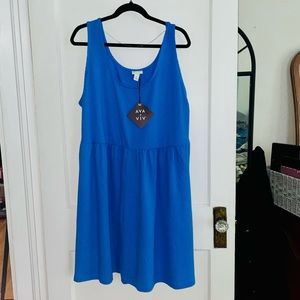 NWT BRIGHT BLUE DRESS BY AVA & VIV
